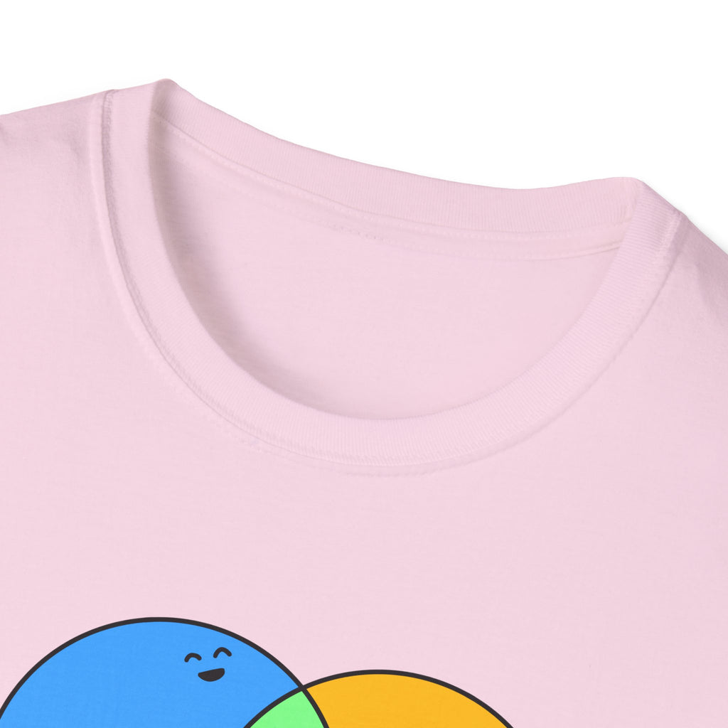 Venn Diagram Humor Postal T-Shirt, Fun Graphic Tee for Friends, Birthday Gift, Casual Wear, Relaxed Style, Laugh It Wear It