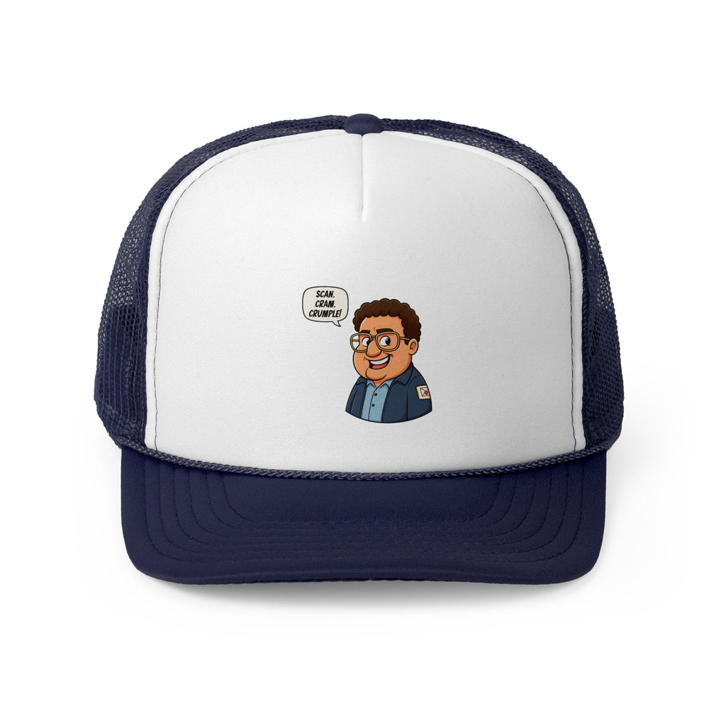 Whimsical Trucker Cap with Cartoon Design, Funny Hat for Casual Wear, Gift for Friends, Unique Cap for Summer Adventures