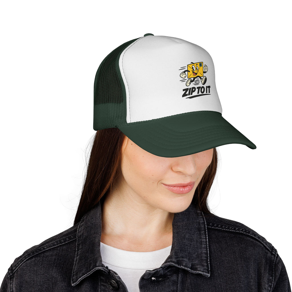 Zip To It Trucker Cap - Fun Outdoor Hat, Unique Gift for Road Trips, Summer Style, Adventure Ready, Casual Look