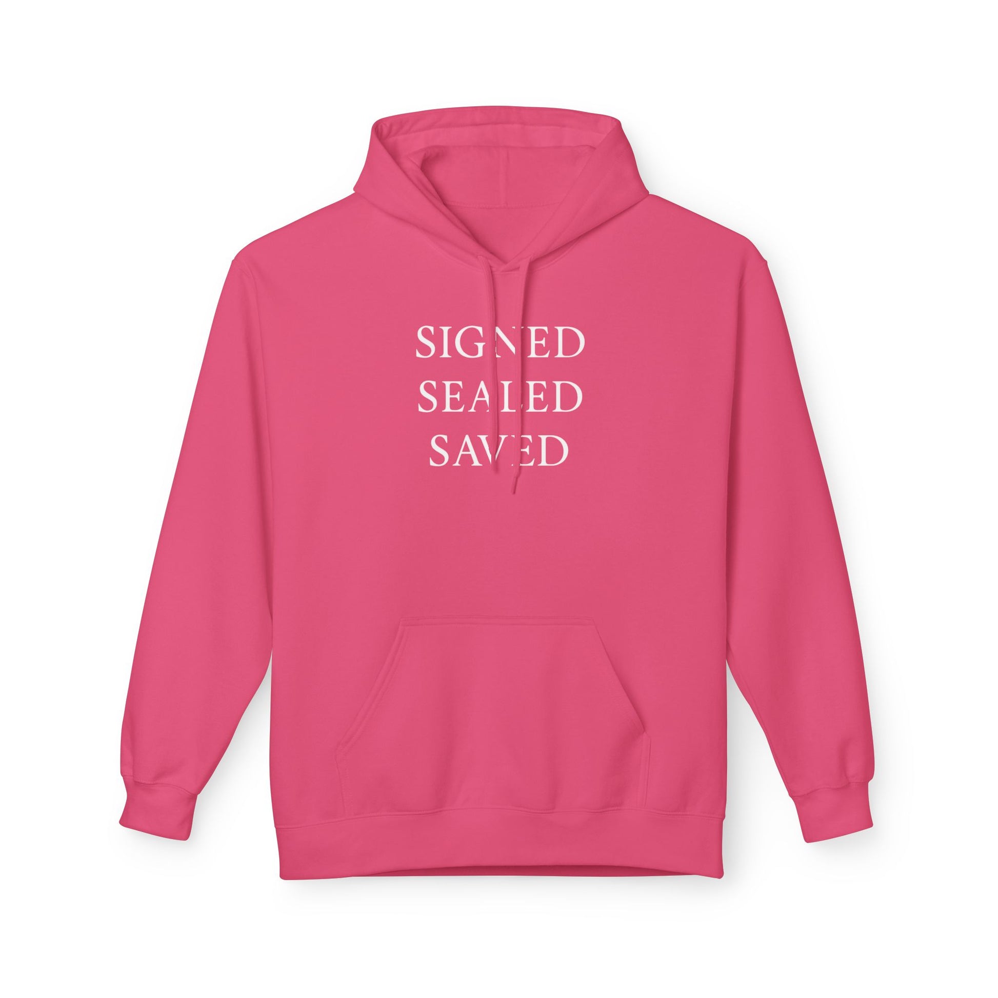 Signed Sealed Saved Fleece Hoodie for Everyday Comfort, Gifts For Postal Workers, Christian Hoody, Christian Sweatshirts.