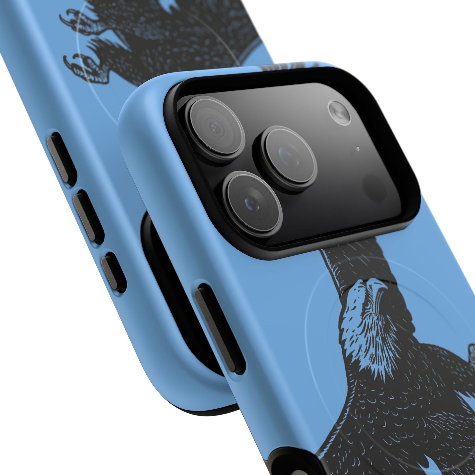 Eagle Flight Tough Magnetic Phone Case — Protective Magnetic Snap Cover with Soaring Eagle Design