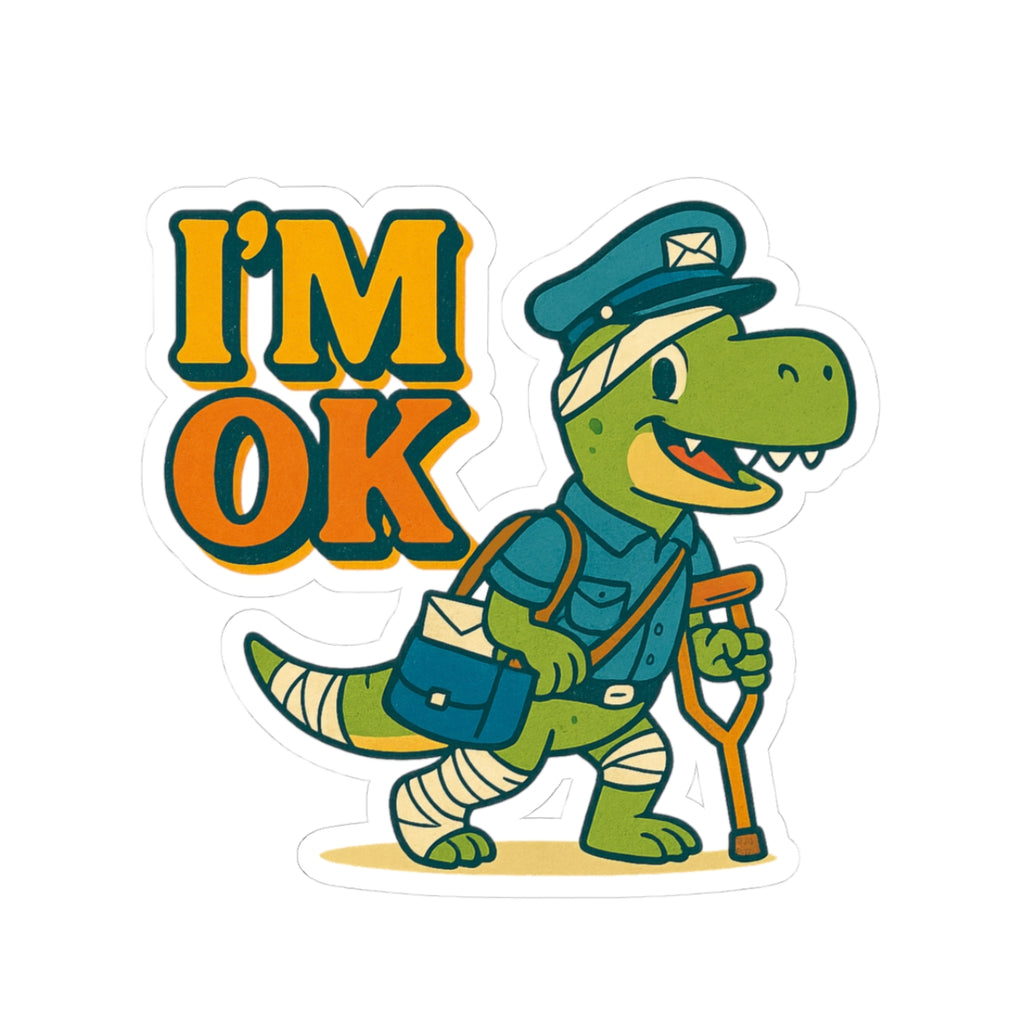 Dino Rescue Kiss-Cut Stickers, Cute Dinosaur Stickers, Kids Room Decor, Fun Laptop Stickers, Teacher Appreciation Gifts, Playful Art