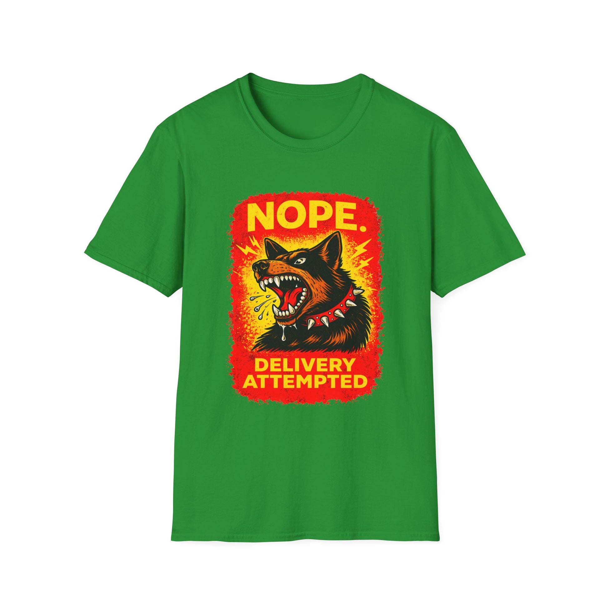 Nope Delivery Attempted T-Shirt — Funny Guard Dog Graphic Tee