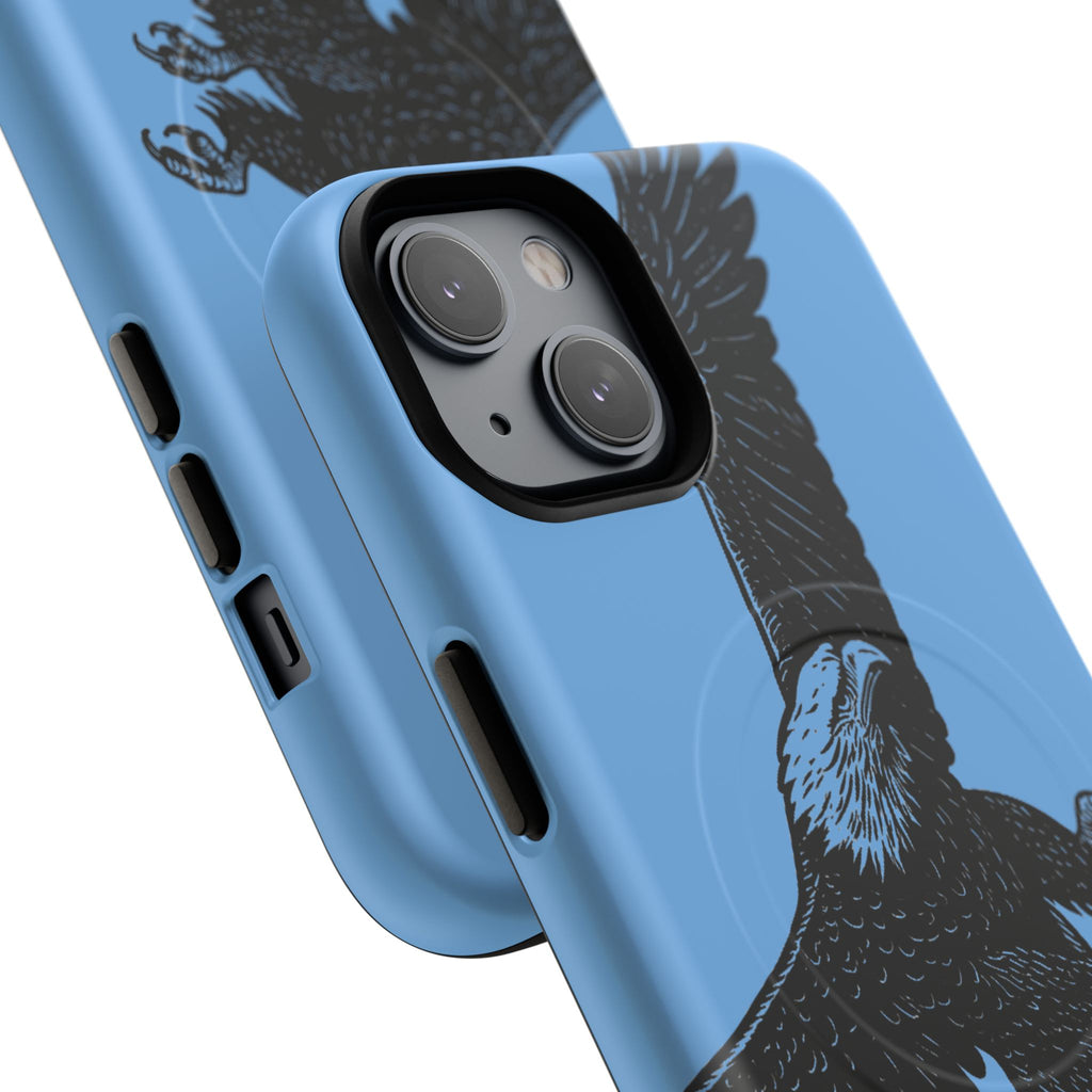 Eagle Flight Tough Magnetic Phone Case — Protective Magnetic Snap Cover with Soaring Eagle Design