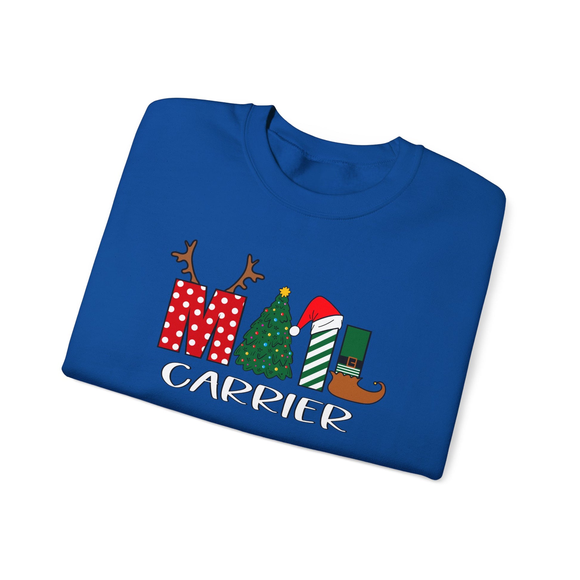 Festive Mail Carrier Sweatshirt, Holiday Gifts For Mail Carriers, Sweatshirts For Mail Carriers.