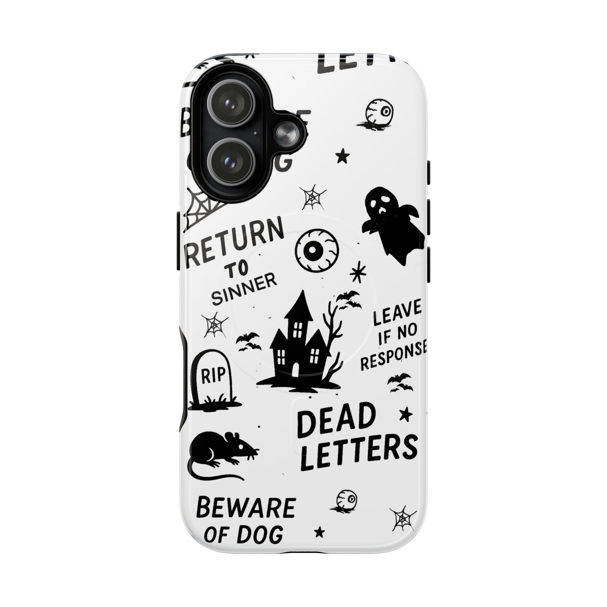 Spooky Phone Case, Halloween Accessory, Tough Magnetic Cases, Unique Gift, Gothic Style Tech Cover, Cell Phone Protector