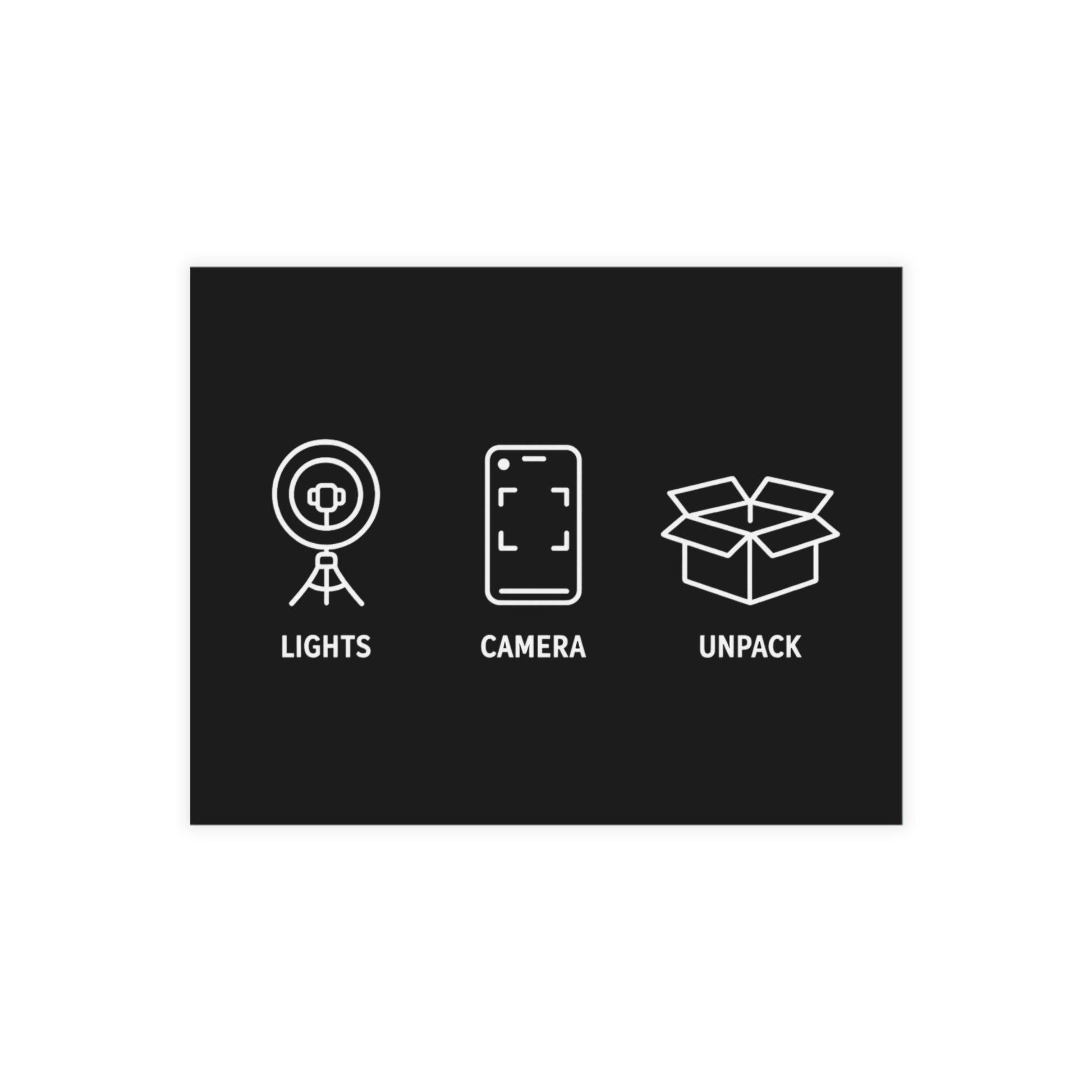 Lights camera unpack (Bring a little spotlight to your customer’s unboxing moment.