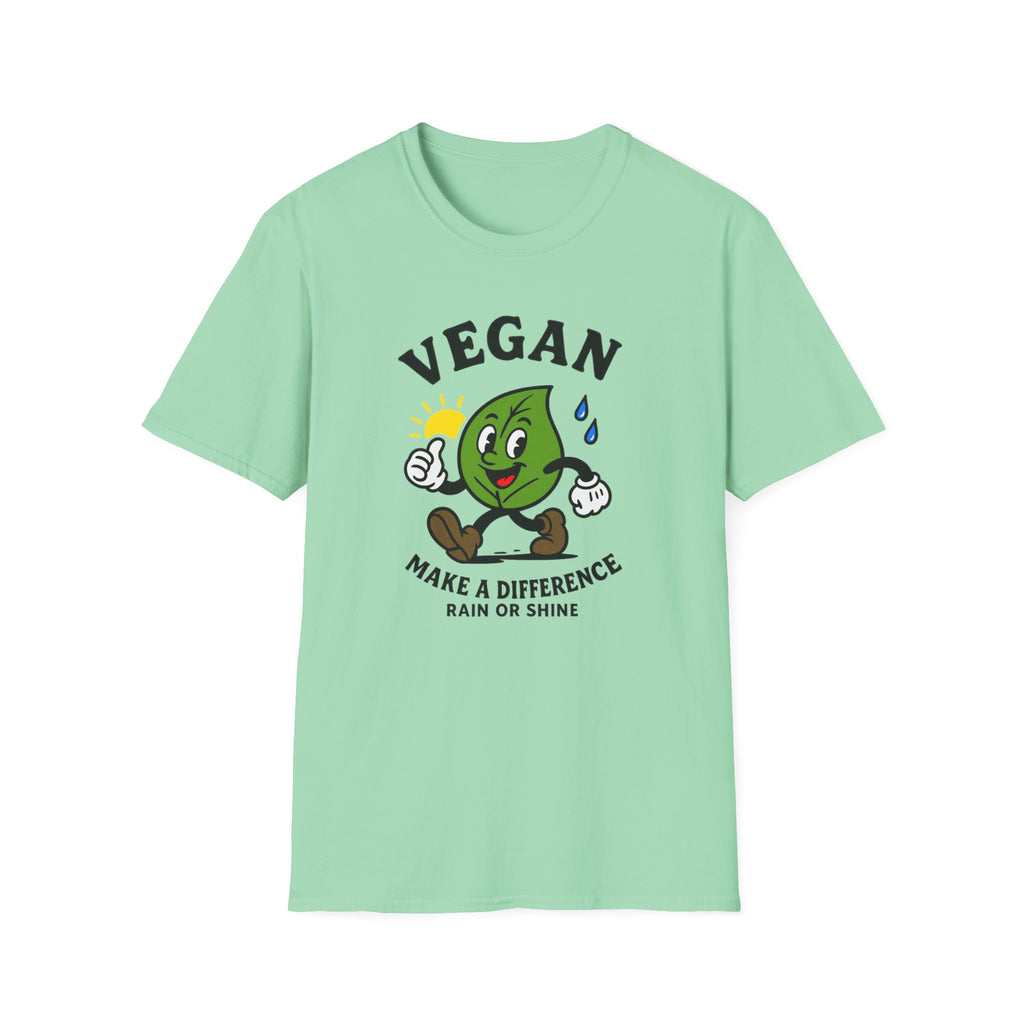 Vegan Awareness T-Shirt, Unisex Softstyle Tee, Eco-Friendly Fashion, Mail Carrier, Cute Vegan Gifts, Plant-Based Lifestyle Apparel, Postal Worker, Perfect for Earth Day