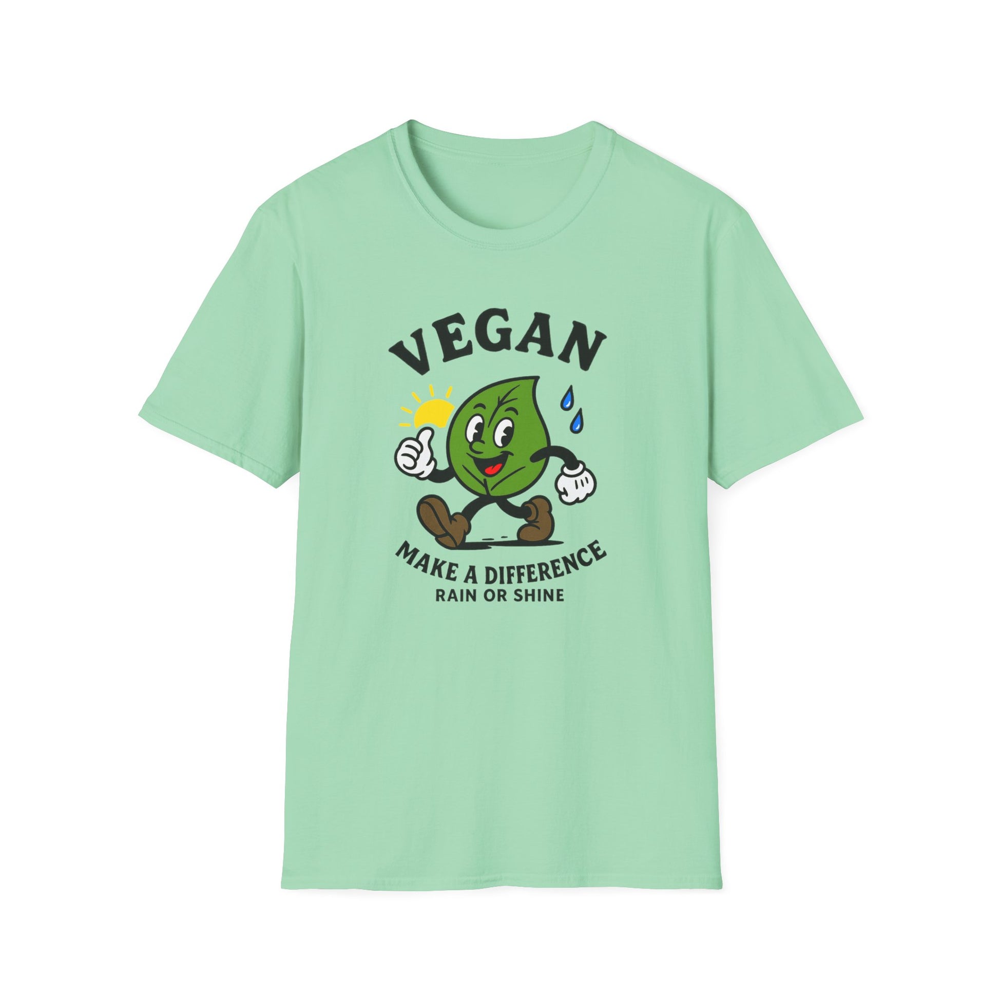 Vegan Awareness T-Shirt, Unisex Softstyle Tee, Eco-Friendly Fashion, Mail Carrier, Cute Vegan Gifts, Plant-Based Lifestyle Apparel, Postal Worker, Perfect for Earth Day