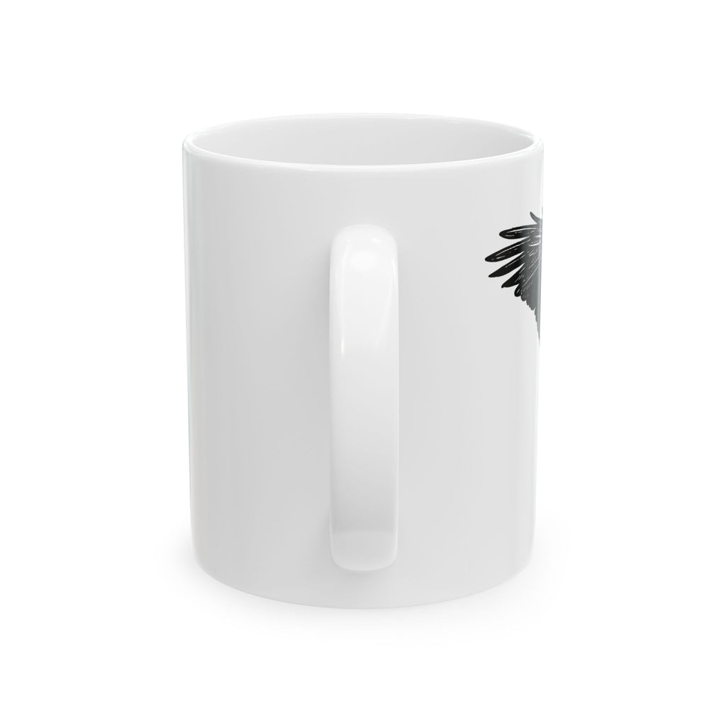 Eagle Flight Ceramic Mug – Vintage Black Soaring Eagle Coffee Cup (11oz, 15oz)