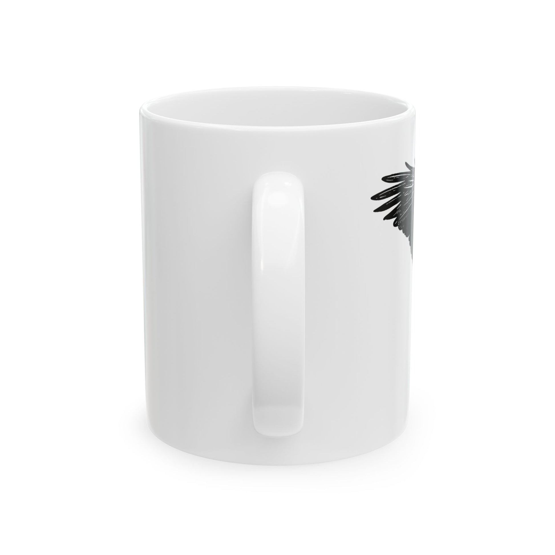 Eagle Flight Ceramic Mug – Vintage Black Soaring Eagle Coffee Cup (11oz, 15oz)