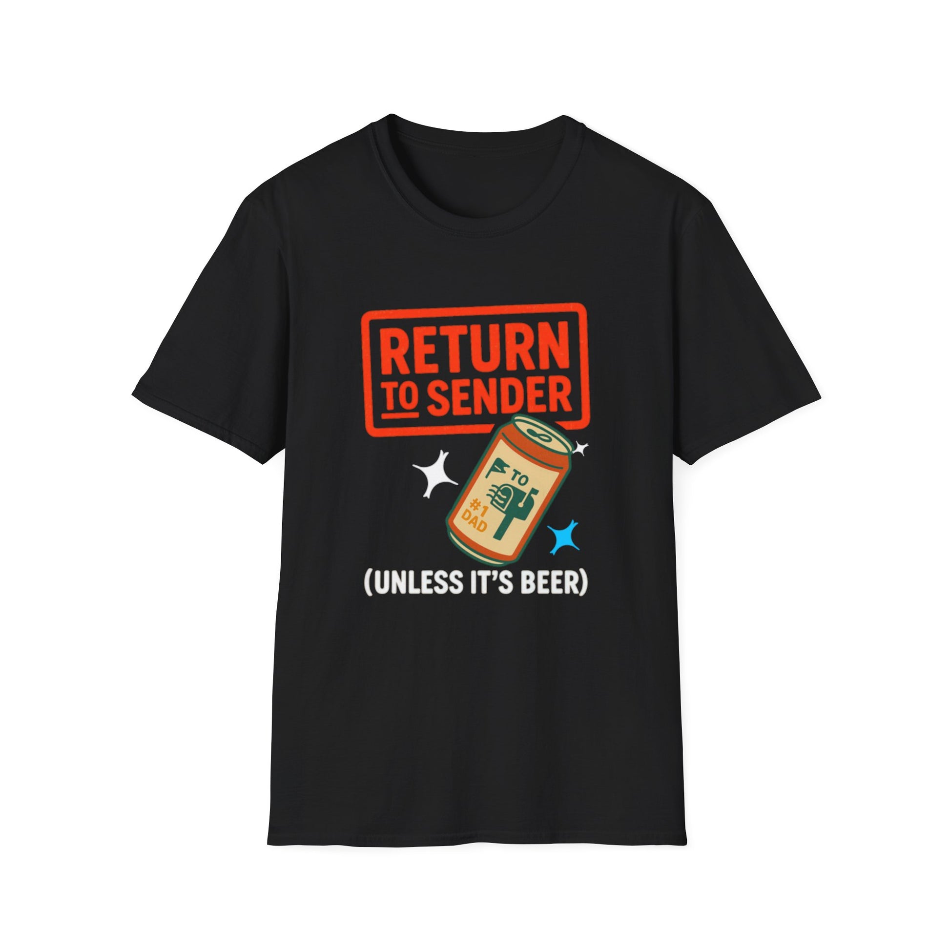 Return to Sender Graphic Tee, Quirky Gift for Beer Lovers, Fun Casual Wear, Unisex Humor T-Shirt, Everyday Comfort Shirt