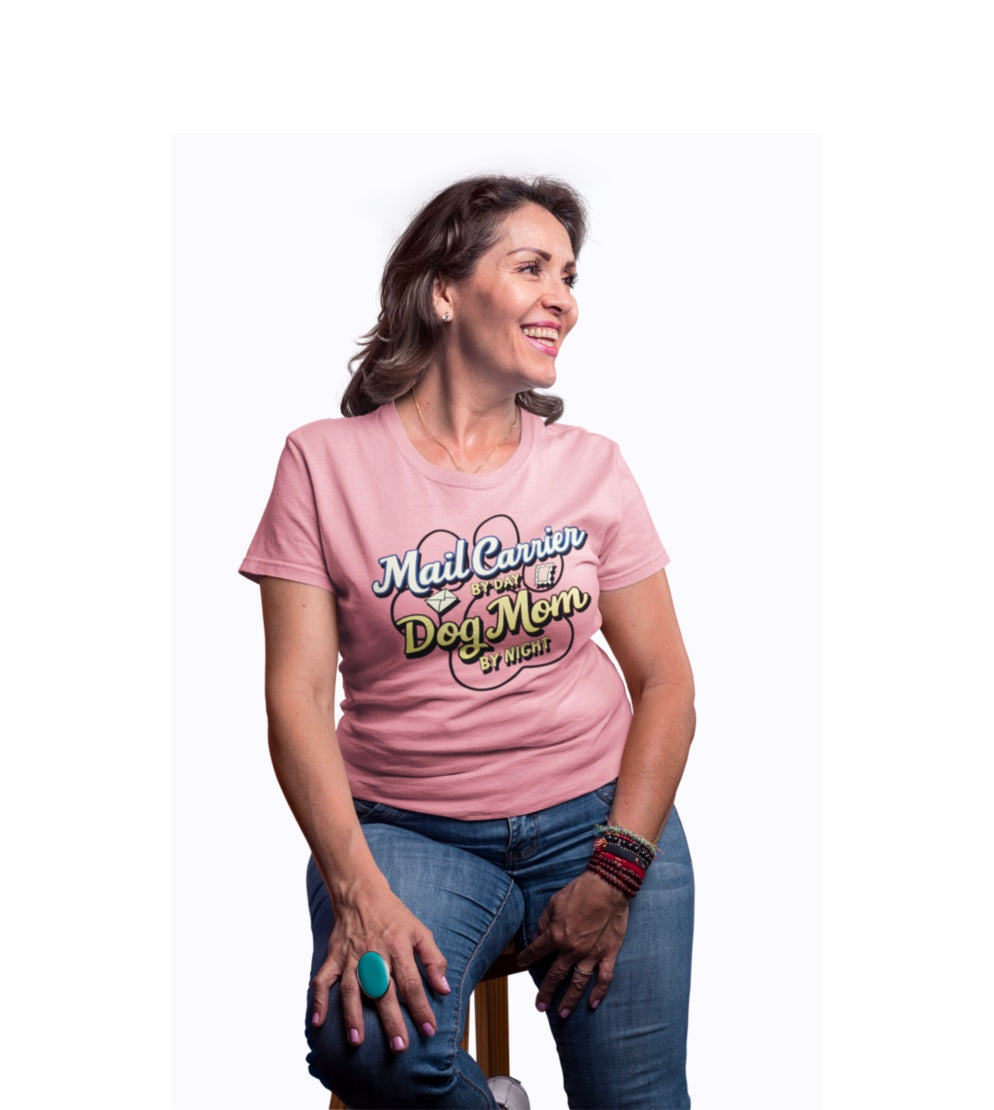 Mail Carrier Dog Mom T-Shirt — Cute Postal Worker & Dog Lover Tee, Dog lover gifts, T-shirts for postal workers