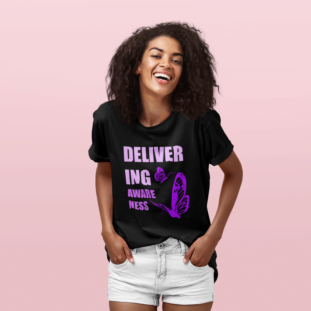 Lupus Awareness Shirt – Delivering Awareness Purple Butterfly Support Tee