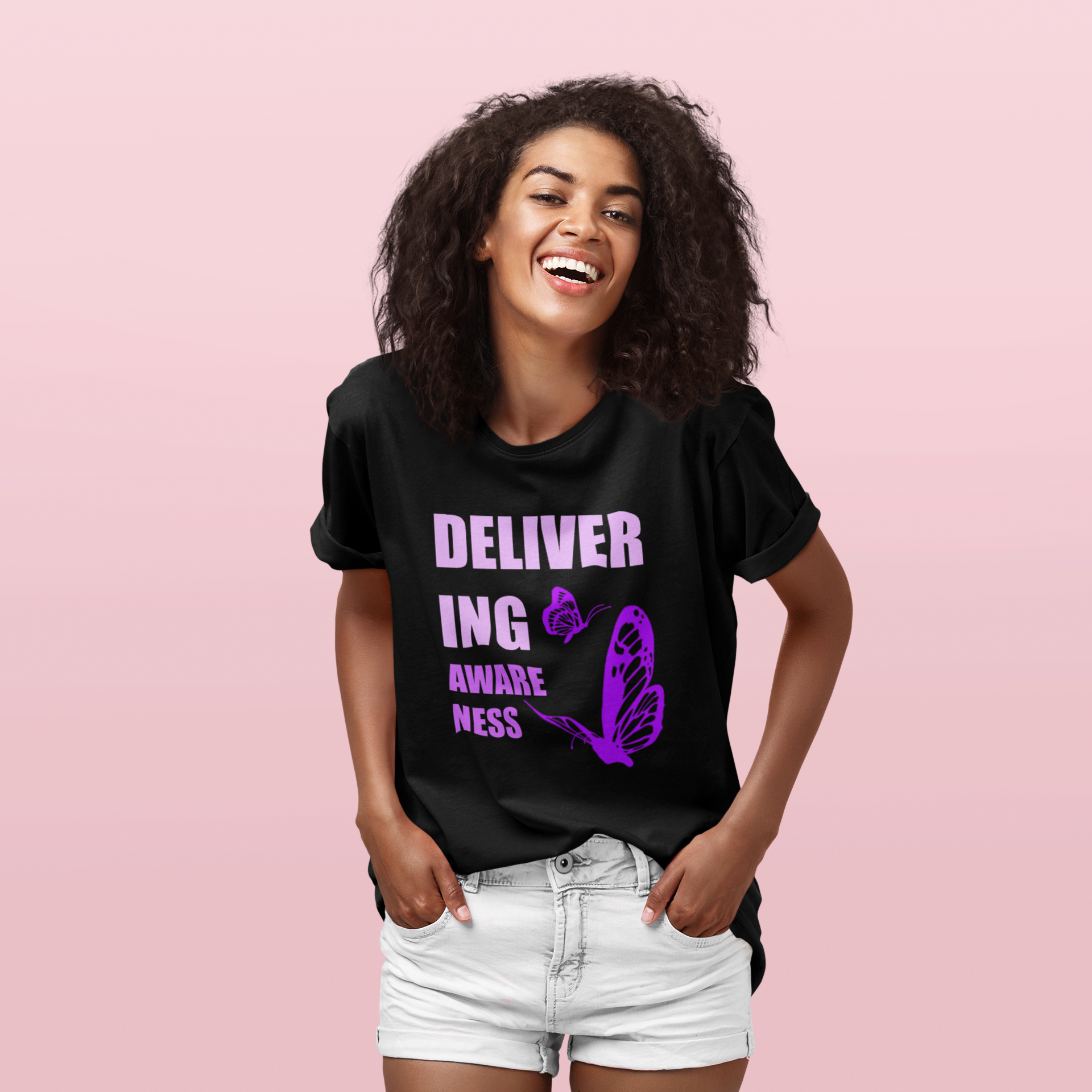Lupus Awareness Shirt – Delivering Awareness Purple Butterfly Support Tee