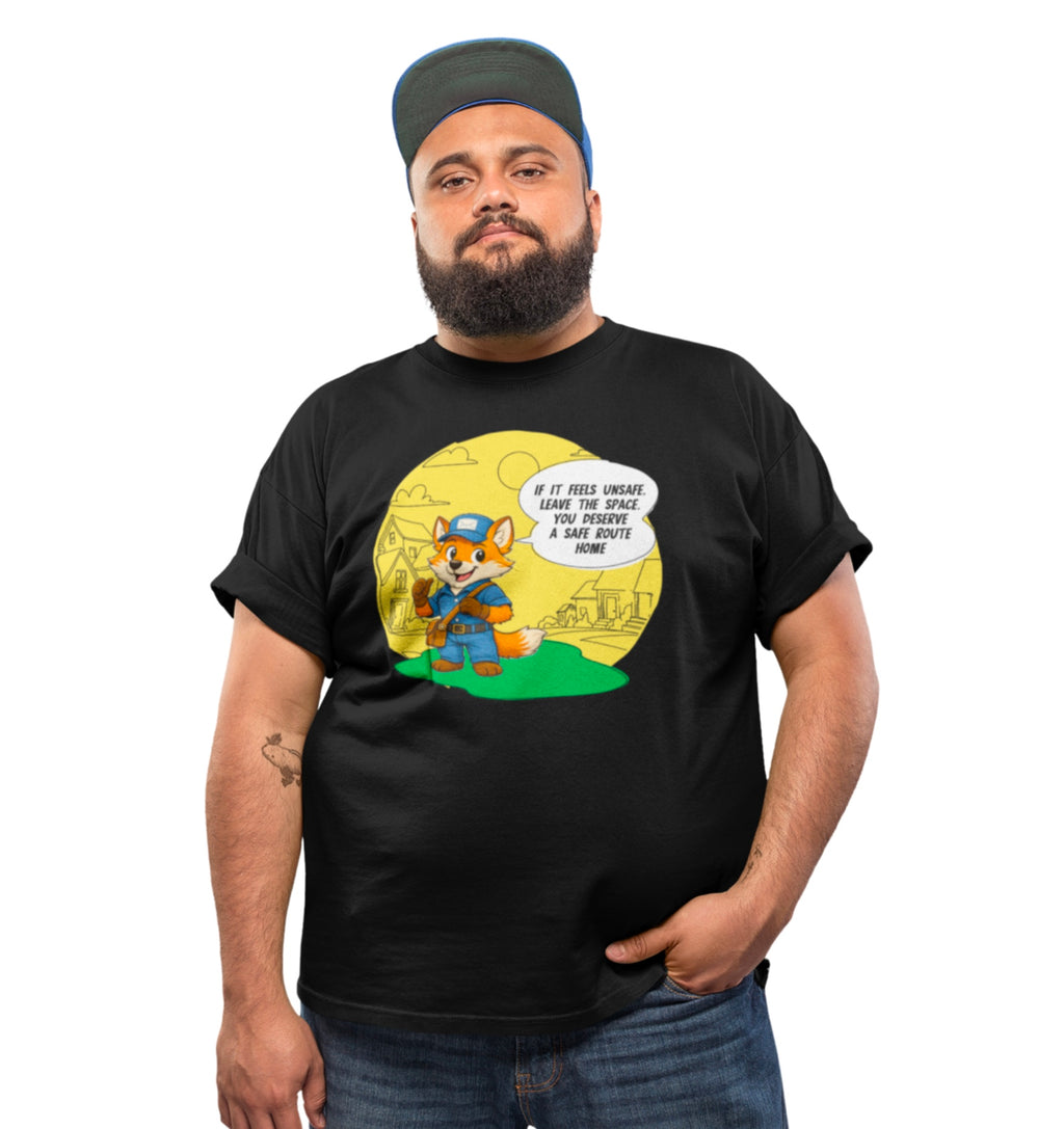 Safe Route Home – Delivery Worker Safety Awareness T-Shirt