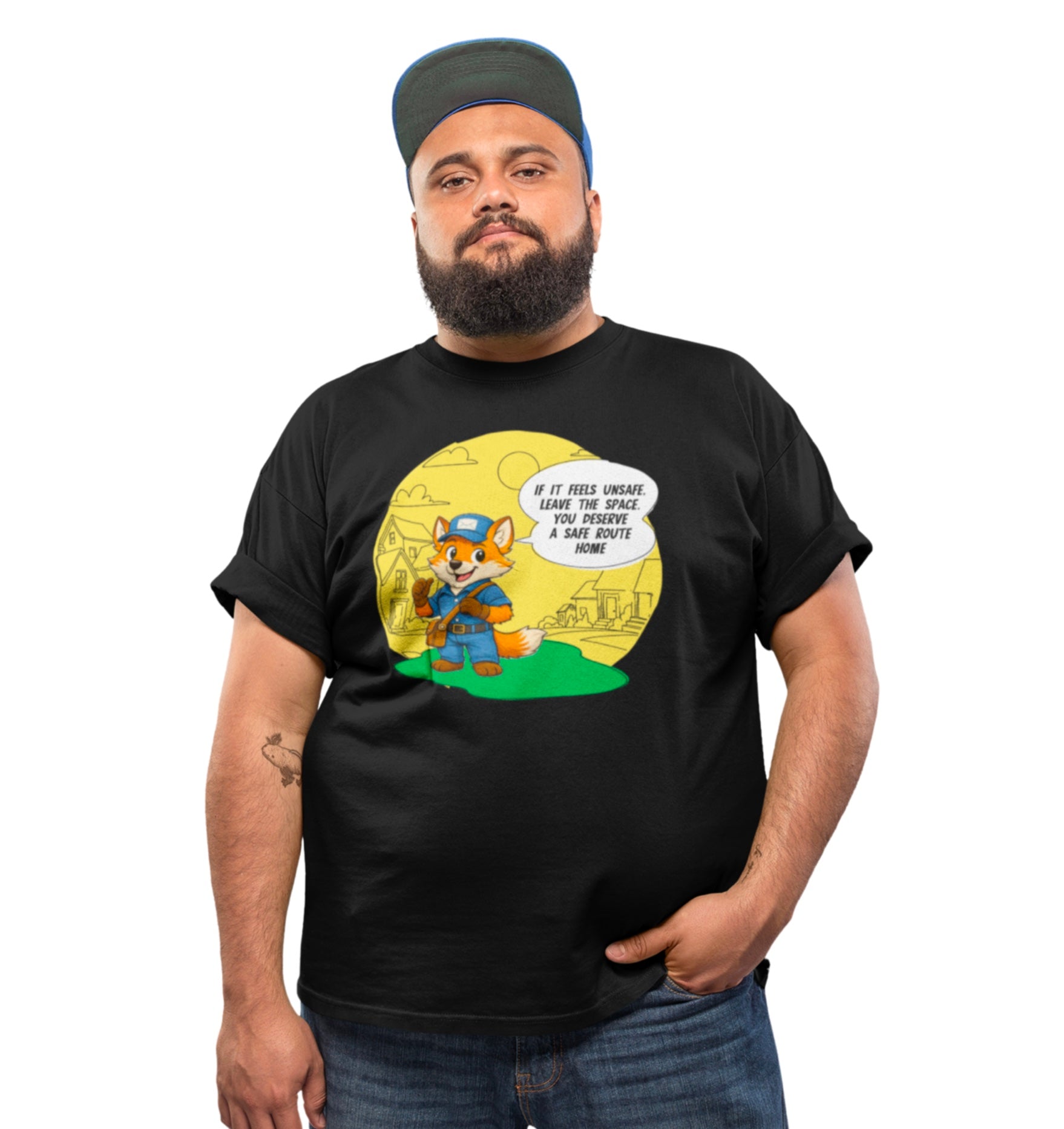 Safe Route Home – Delivery Worker Safety Awareness T-Shirt